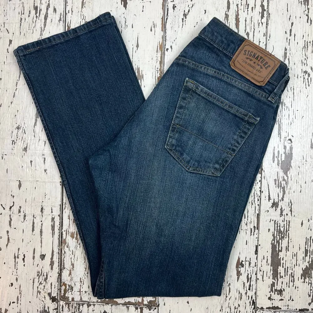 Levi’s Signature by Levi Strauss straight leg stretch Jeans men’s 34x34 med wash